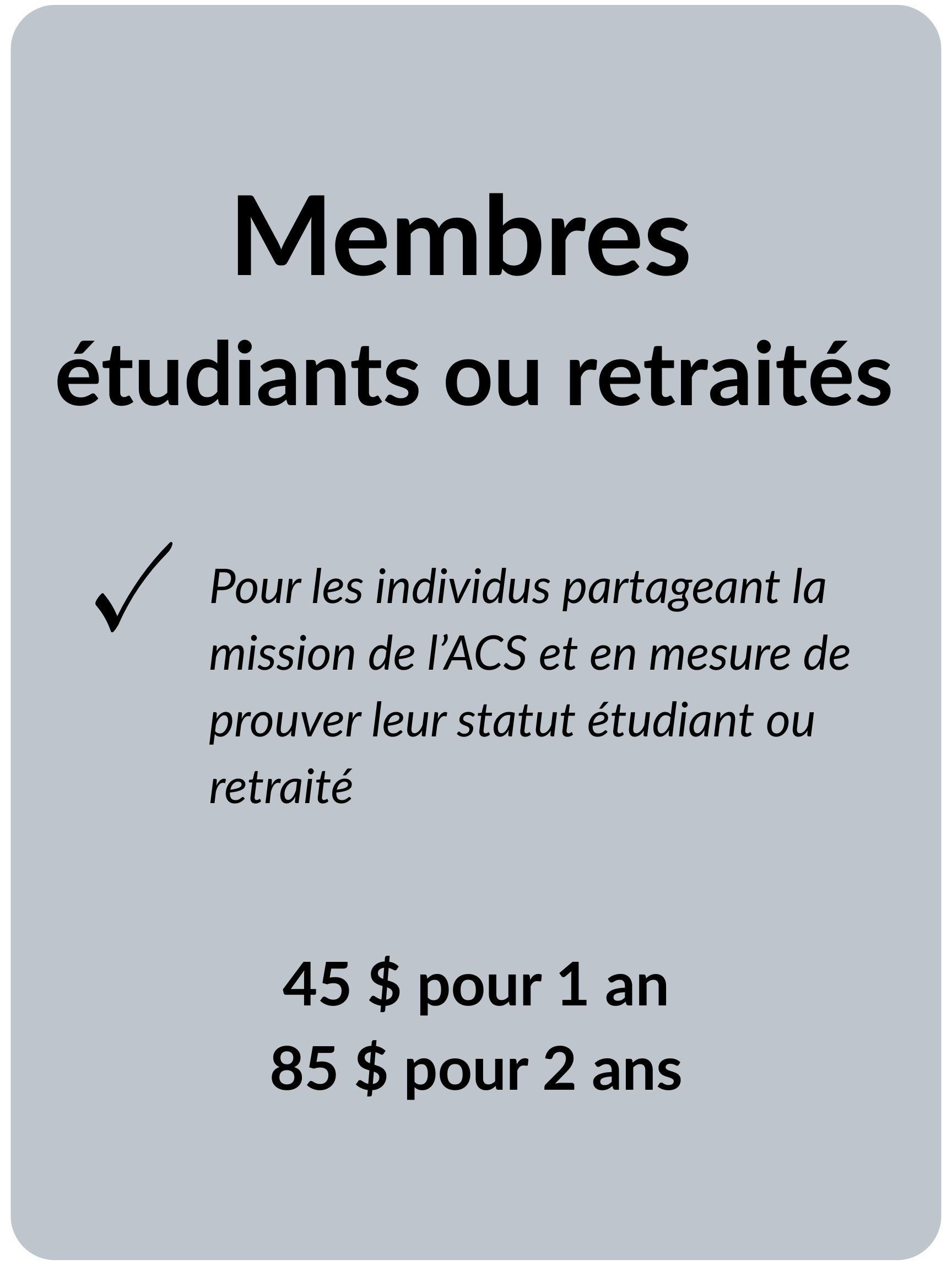 Membres etuidants et retraites
